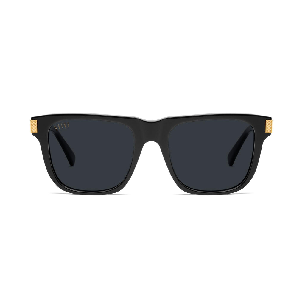 9FIVE Ocean Black & 24K Gold Sunglasses — front [g:black s:all o:1]