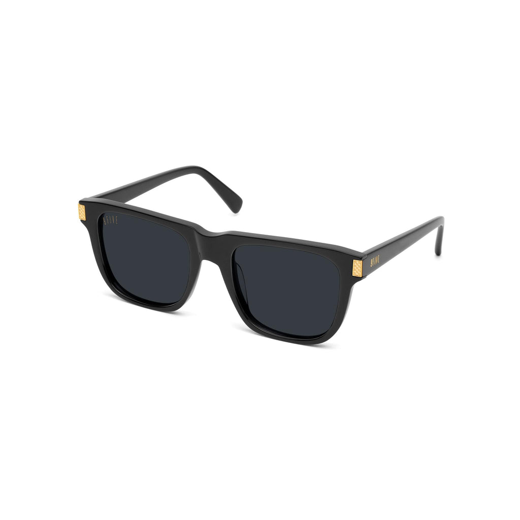 9FIVE Ocean Black & 24K Gold Sunglasses — side [g:black s:all o:2]