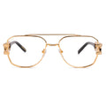 9five royal aviator clear lens glasses