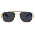 9FIVE Royals Black & 24K Gold Sunglasses — XL fit, front [g:black s:xl o:1]