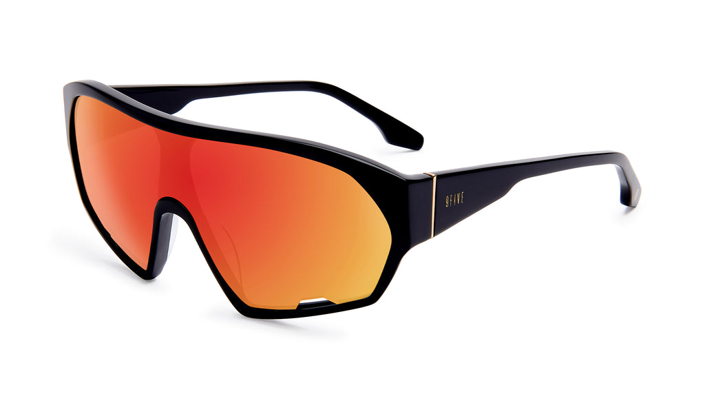 9FIVE Shields Black - Red Mirror Sunglasses