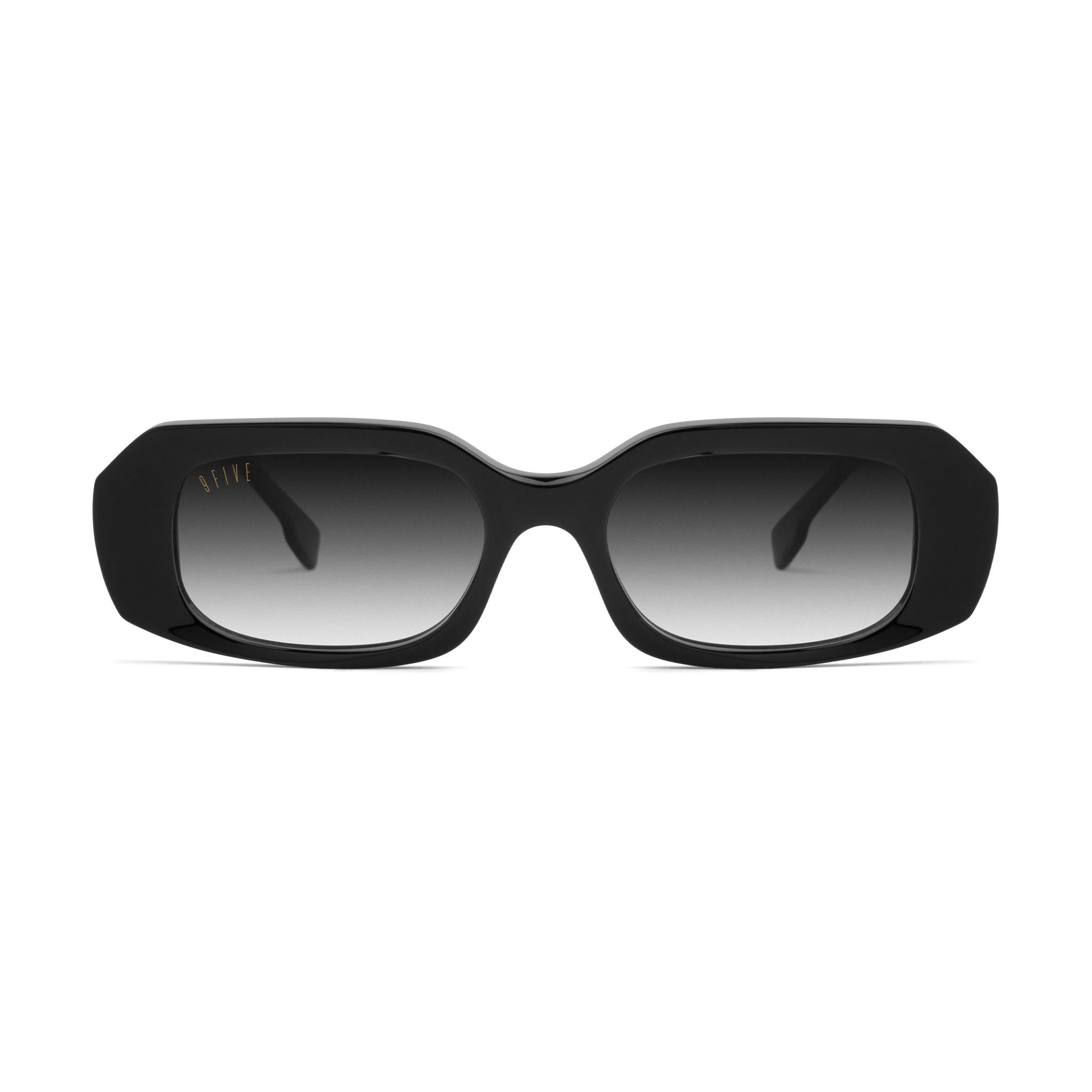 9FIVE Soma Black Gradient & 24K Gold Sunglasses — front [g:black-gradient s:all o:1]