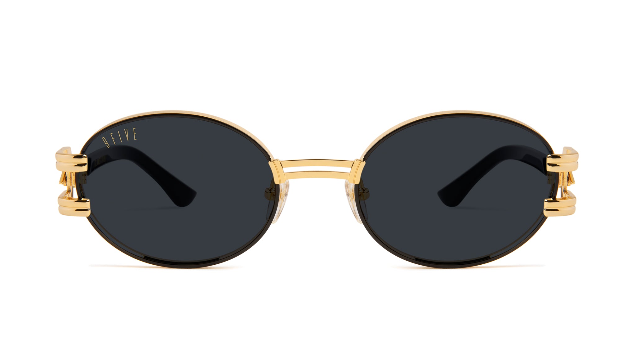 ⚡9FIVE St. James Bolt⚡Black & 24K Gold Sunglasses