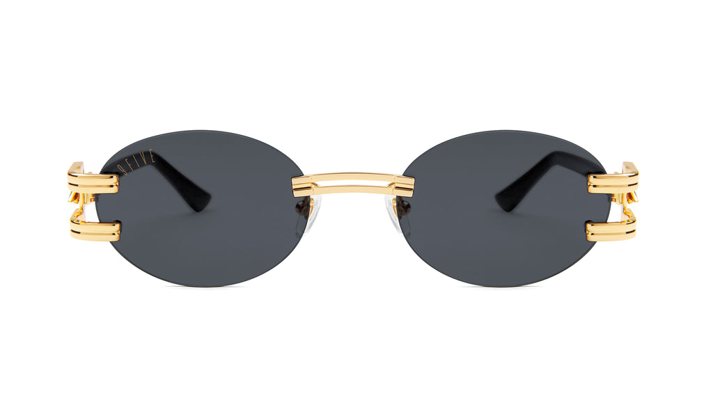 ⚡9FIVE St. James Bolt⚡ Lite Black & 24k Gold Sunglasses