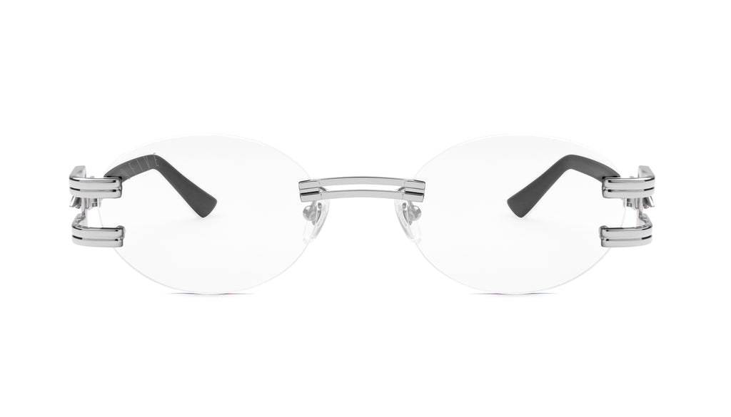 ⚡9FIVE St. James Bolt⚡ Lite Platinum Clear Lens Glasses