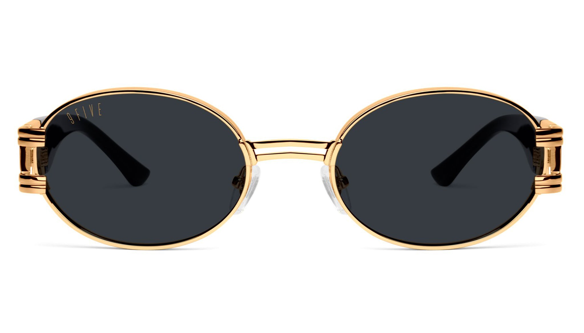 9Five St. James Black & 24K Gold Sunglasses CR-39 (Standard)