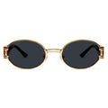 9FIVE St. James Black & 24K Gold XL Sunglasses — front [g:black s:xl o:1]