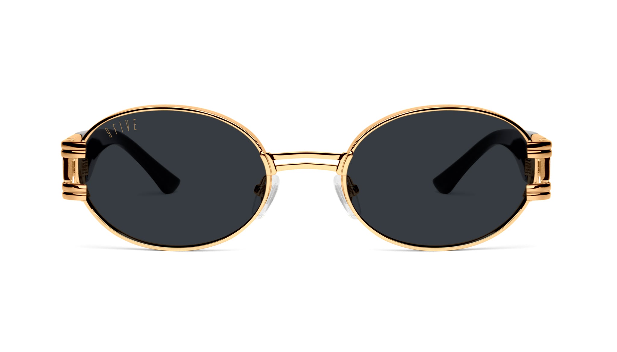 9FIVE St. James Black & 24K Gold Sunglasses