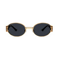 9FIVE St. James Black & 24K Gold Sunglasses — front [g:black s:all o:1]