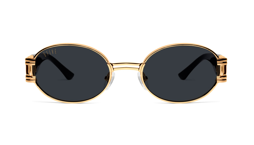 9FIVE St. James Black & 24k Gold Sunglasses Rx
