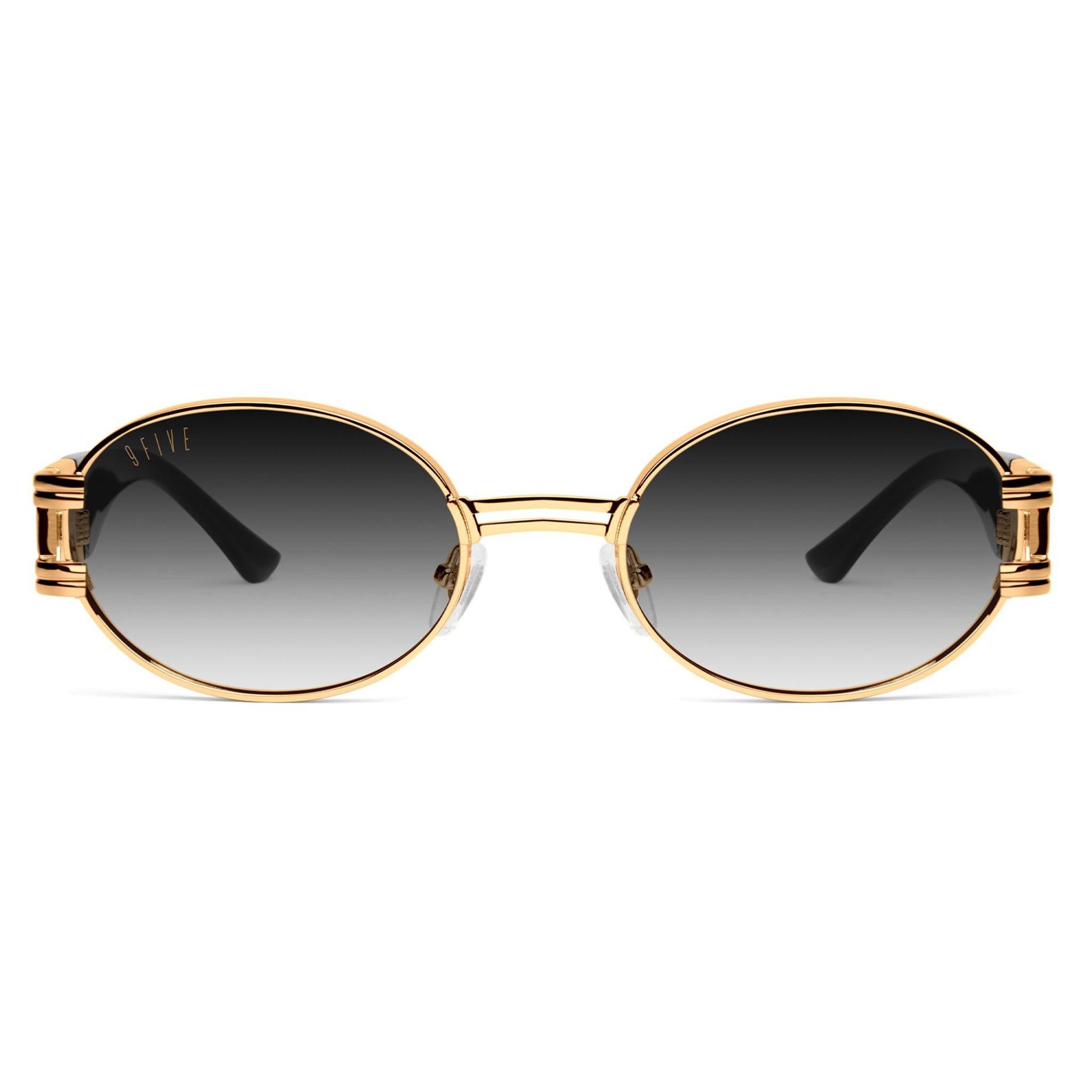 9FIVE St. James Black & 24k Gold XL - Gradient Sunglasses