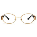 9FIVE St. James Black & 24K Gold Clear Lens Glasses Rx — XL front [g:all s:xl o:1]