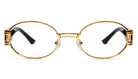 9FIVE St. James Black & 24k Gold XL Clear Lens Glasses Rx