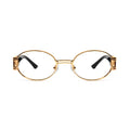 9FIVE St. James Black & 24K Gold Clear Lens Glasses Rx — front [g:all s:reg o:1]