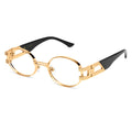 9FIVE St. James Black & 24K Gold Clear Lens Glasses Rx — XL side [g:all s:xl o:2]
