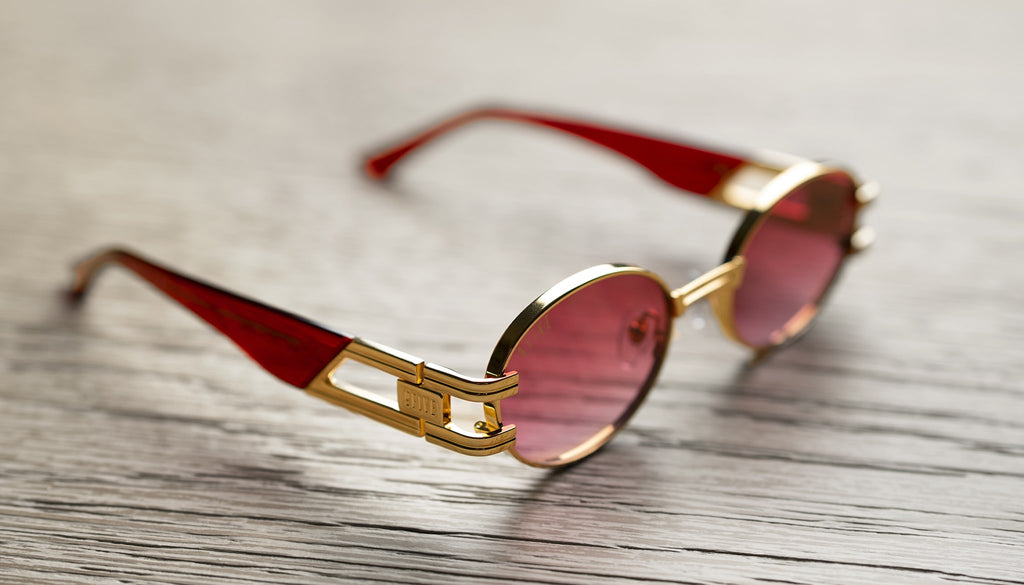 9FIVE St. James Ruby & 24K Gold - Ruby Gradient Sunglasses
