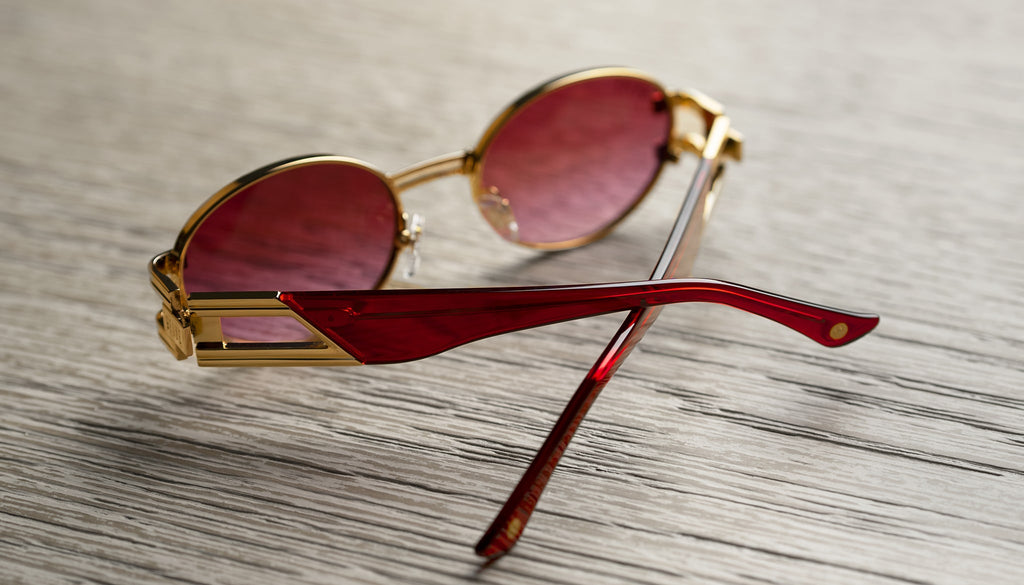 9FIVE St. James Ruby & 24K Gold - Ruby Gradient Sunglasses