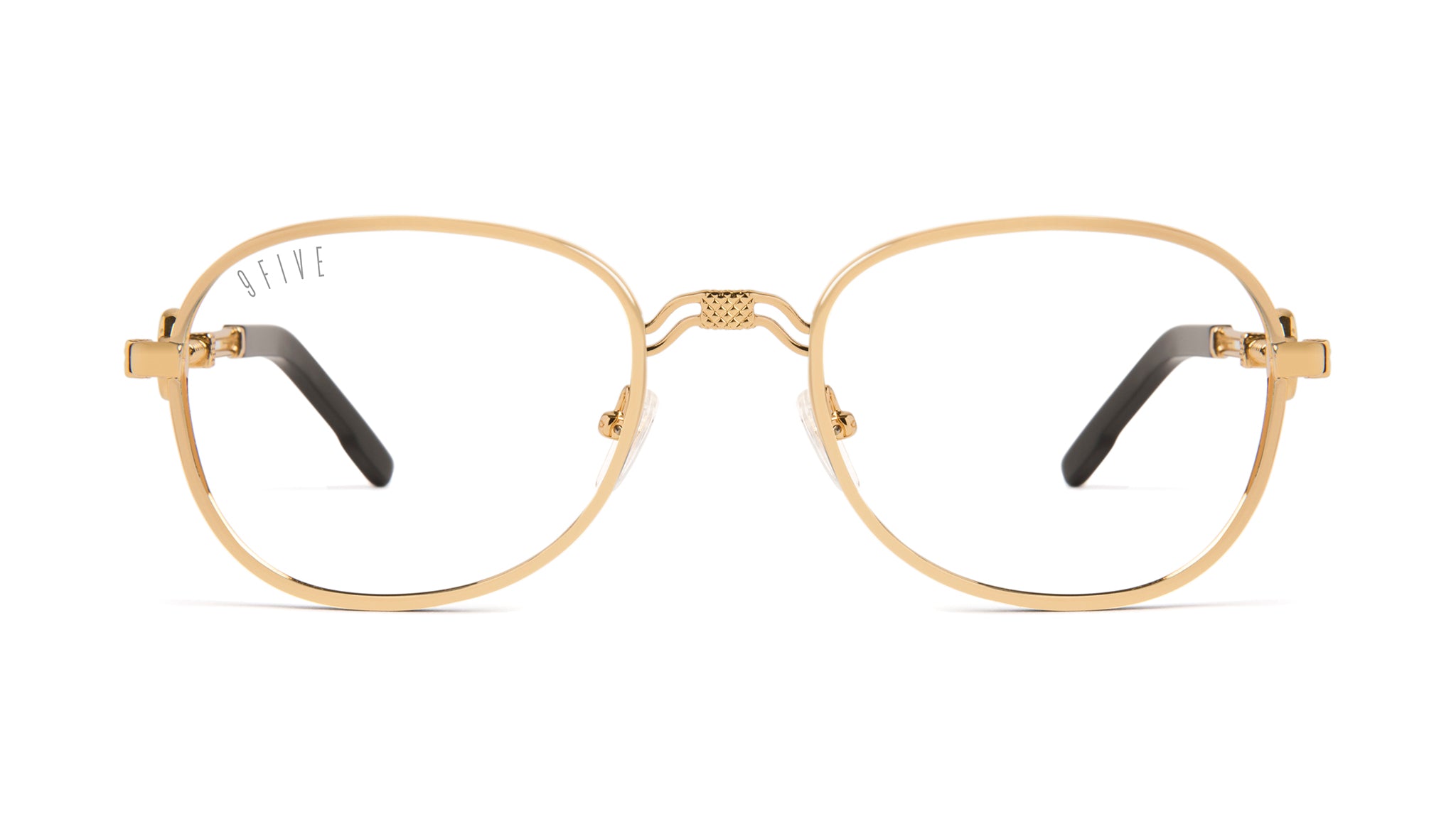 9FIVE Locks Ruby & 24K Gold Clear Lens Glasses – 9FIVE Eyewear