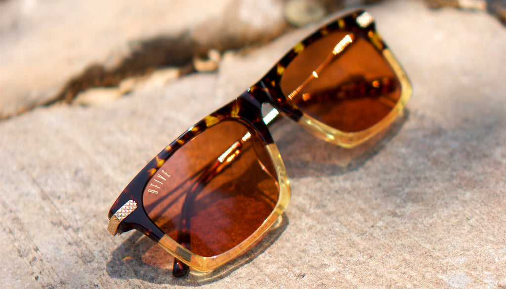 9FIVE Three Tortoise & Gold Split Sunglasses