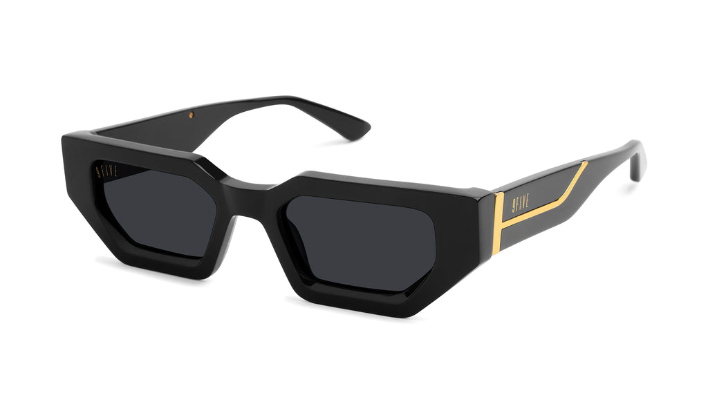 9FIVE Vincent Black & 24K Gold Sunglasses Rx