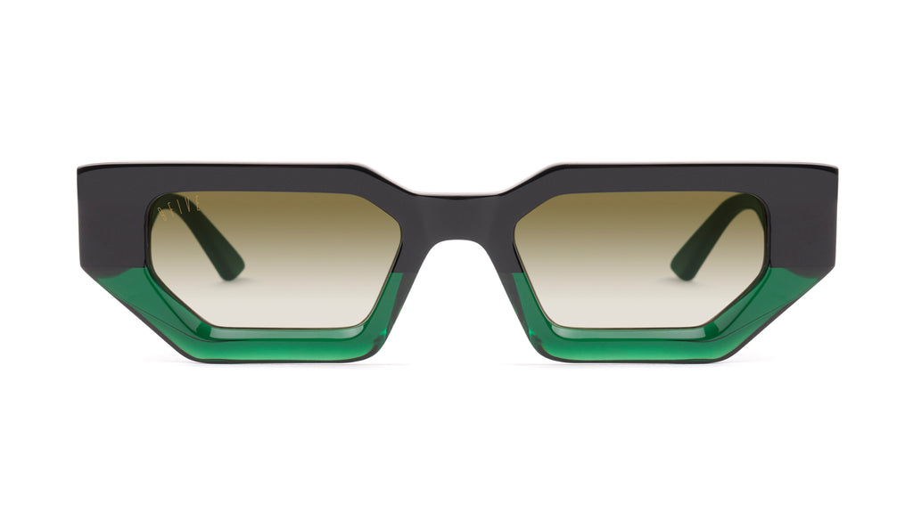 9FIVE Vincent Tundra Green - Sepia Gradient Sunglasses