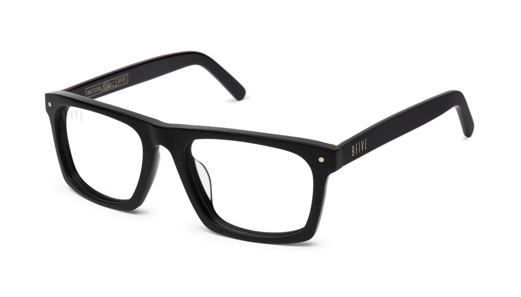 9FIVE Watson Matte Blackout Clear Lens Glasses