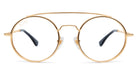 9FIVE 50-50 24K Gold XL Clear Lens Glasses