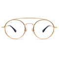 9FIVE 50-50 24K Gold XL Clear Lens Glasses Rx