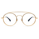 9FIVE 50-50 24K Gold XL Clear Lens Glasses Rx