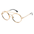 9FIVE 50-50 24K Gold XL Clear Lens Glasses