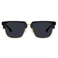 9FIVE Belmont Black & 24K Gold Sunglasses — XL fit, front [g:black s:xl o:1]