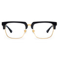 9FIVE Belmont Black and 24K Gold XL Clear Lens Glasses Rx