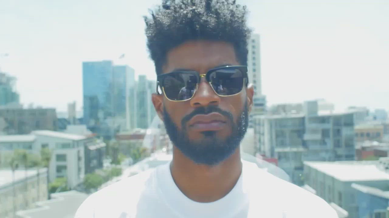 9FIVE Belmont Black & 24K Gold Sunglasses Rx